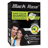 Black Rose Hair Color Shampoo (Black)